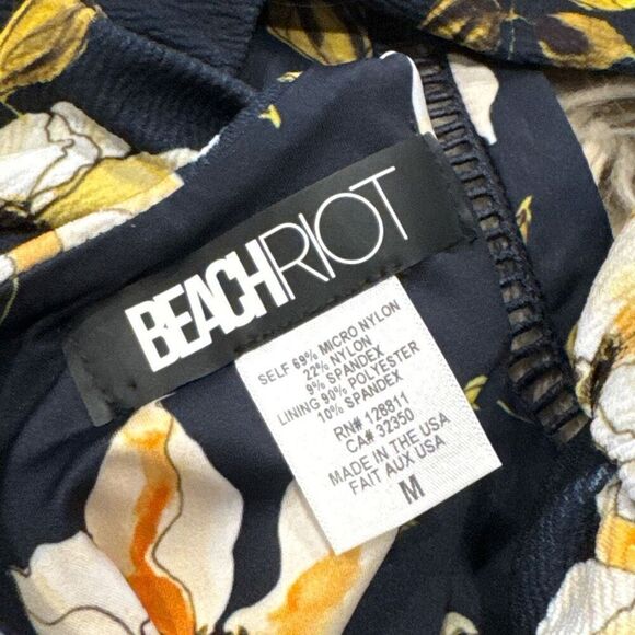 Beach Riot X Stone Cold Fox Classy Sexy One Piece Floral Cheeky Swim Suit Medium - Picture 4 of 6